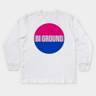 Bi Ground - Bisexual Pride Flag Kids Long Sleeve T-Shirt